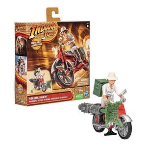 Indiana Jones Helena Shaw Action Figure Motorcycle Worlds Of Adventure Hasbro